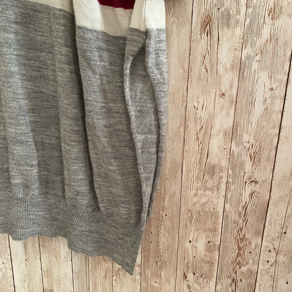 Free People Merino Wool/Alpaca Colorblock Wide Stripe Oversized Pullover - Picture 5 of 9